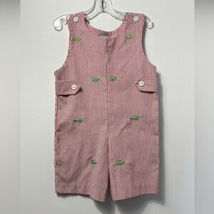 Striped Red Kids Overalls